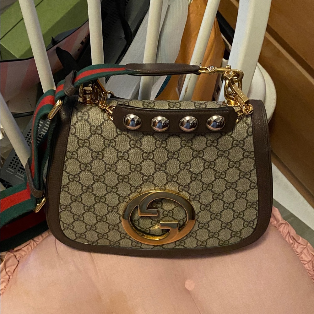 Gucci Classic Brown and Cream Blondie purse